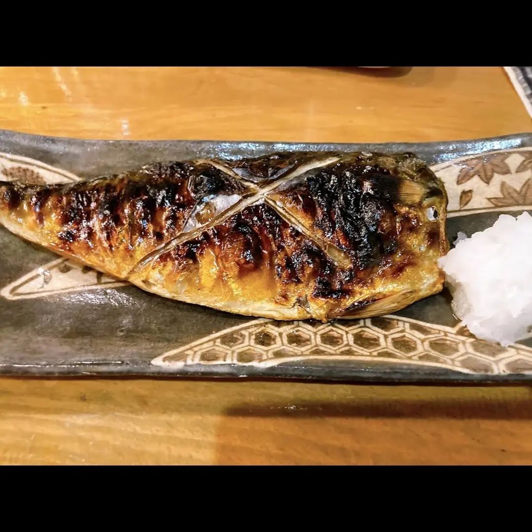 宮古市の海鮮居酒屋山水の焼きサバ