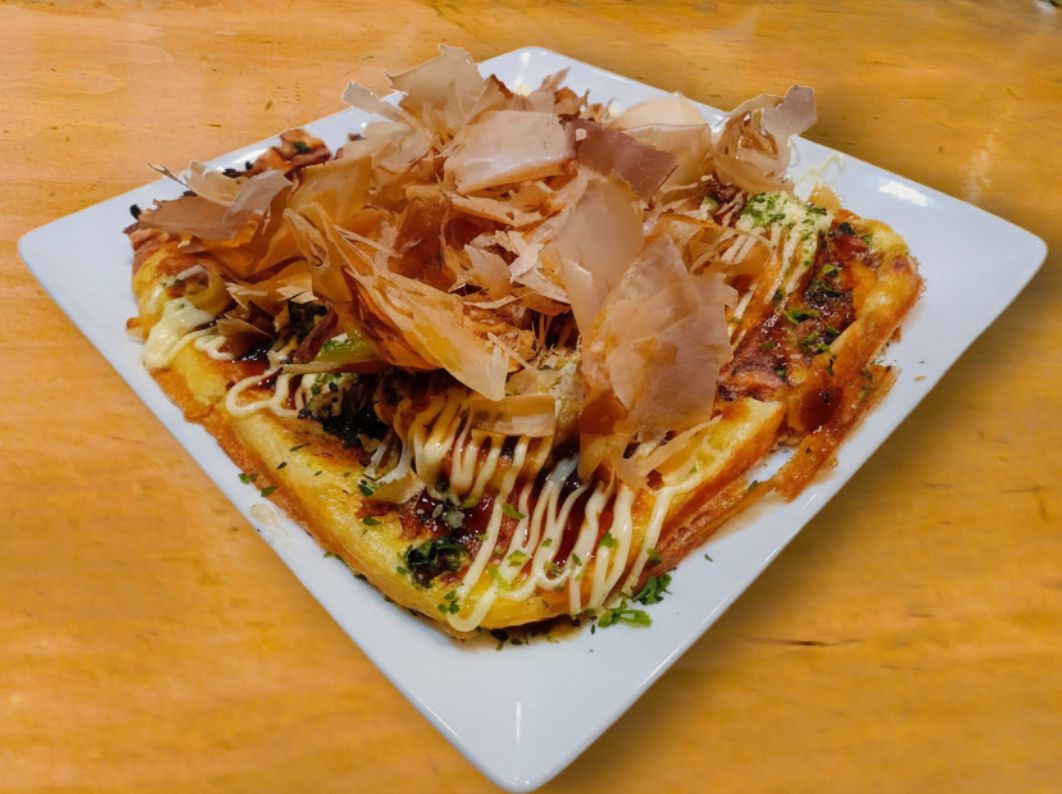 宮古市の海鮮居酒屋山水のホットサンドたこ焼き