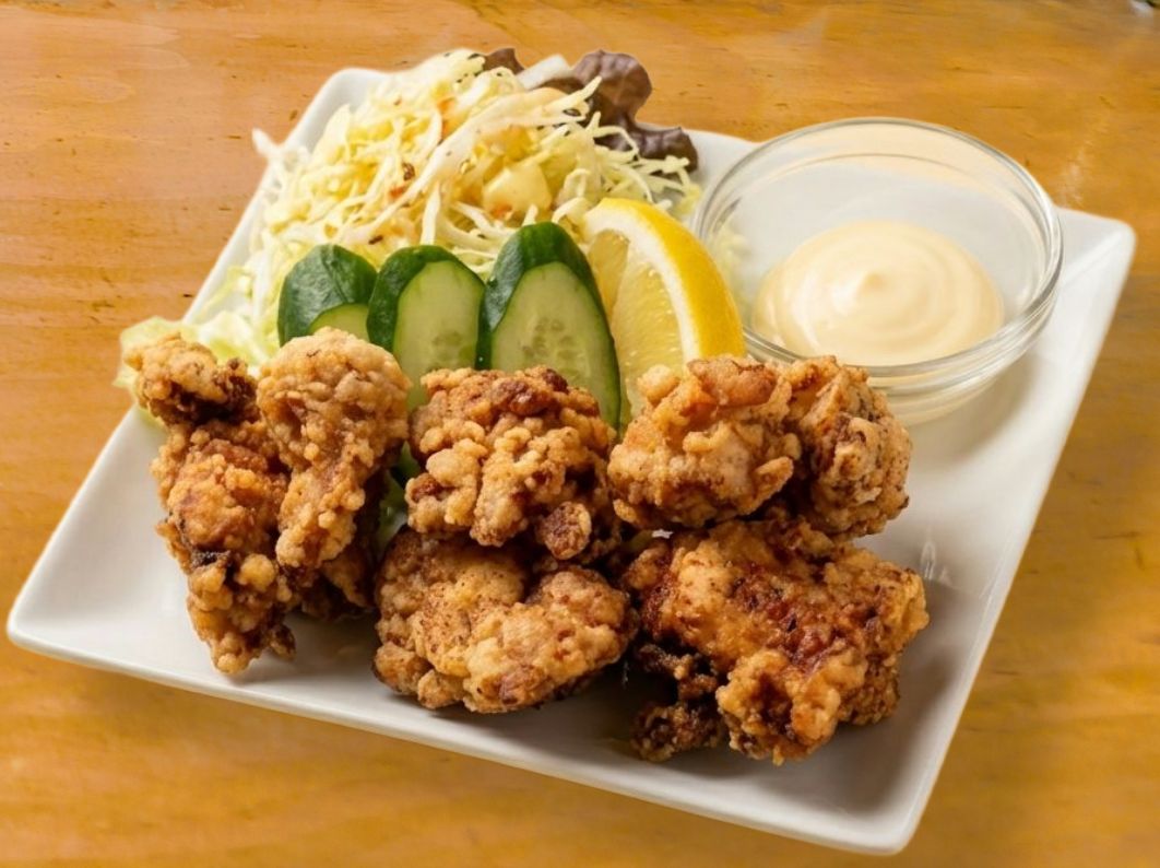 宮古市の海鮮居酒屋山水の唐揚げ