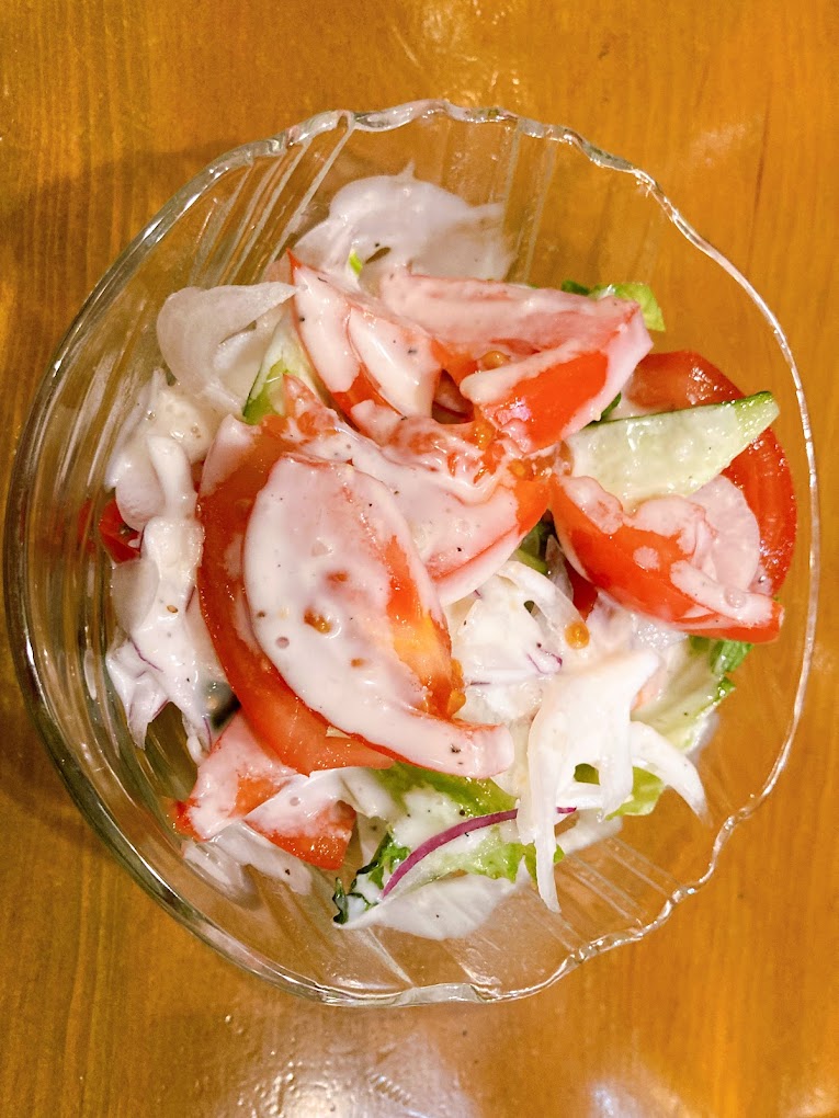 宮古市の海鮮居酒屋山水の山水サラダ