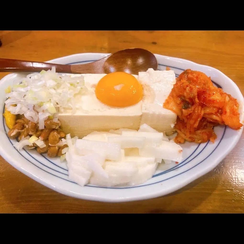 宮古市の海鮮居酒屋山水のスタミナ豆腐